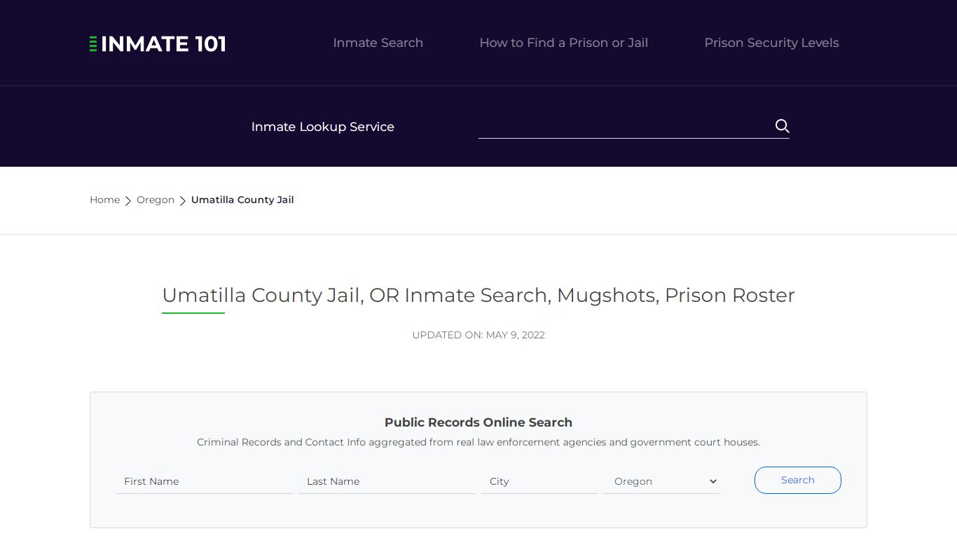 Umatilla County Jail, OR Inmate Search, Mugshots, Prison ...